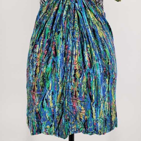 Minuet Abstract Mini Dress Sz S - Picture 4 of 7